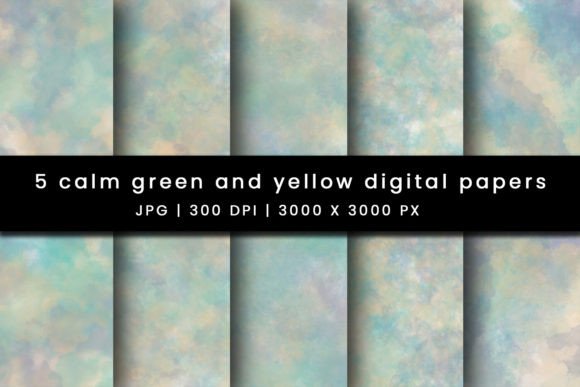 Download Calm Green and Yellow Digital Papers - Yellow Collection