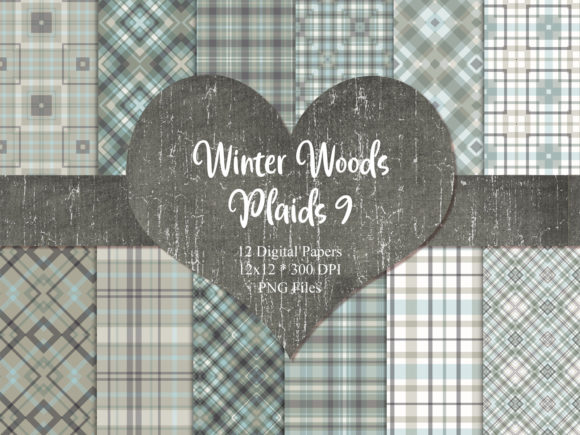 Download Modern Retro Winter Woods 9 Plaid Paper - Modern Collection