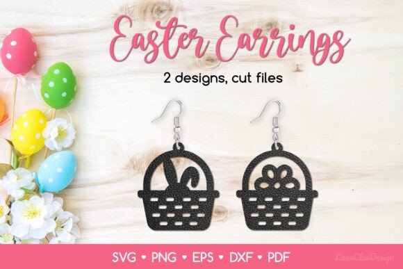 Download Easter Basket Earrings SVG for Crafters - For crafters Collection