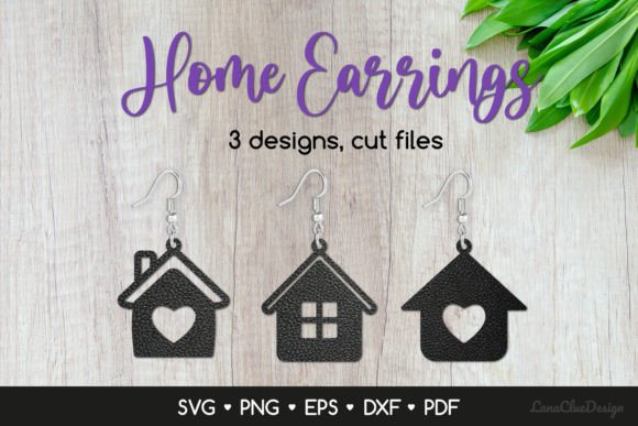 Download House Earrings SVG for Crafters - For crafters Collection