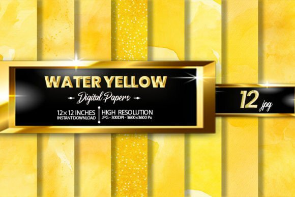 Download Water Yellow Digital Papers - Yellow Collection