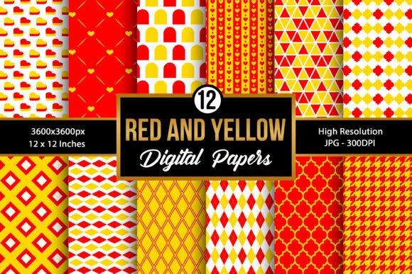 Download Red and Yellow Digital Papers - Yellow Collection