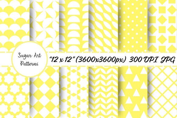 Download Pastel Geometric Yellow Digital Paper - Yellow Collection