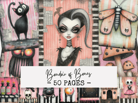 Download Boudoir of Bones Junk Journal Pages - Journal pages Collection