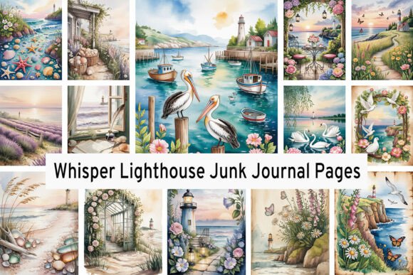 Download Whisper Lighthouse Junk Journal Pages - Premium Resources