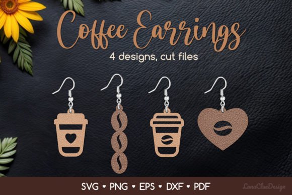 Download Coffee Earrings SVG for Crafters - For crafters Collection