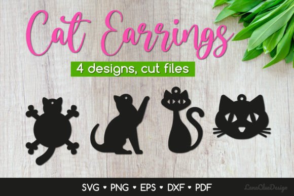 Download Cat Earrings SVG Cut Files for Crafters - For crafters Collection