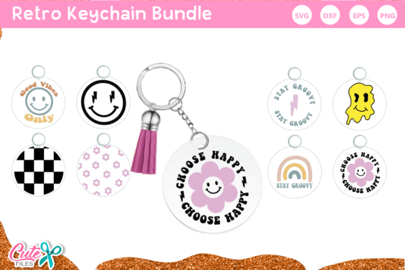 Download Retro Keychain SVG Bundle for Crafters - For crafters Collection